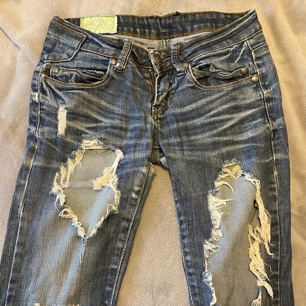 distressed jeans